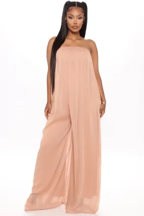 Always Dramatic Wide Leg Jumpsuit - Blush