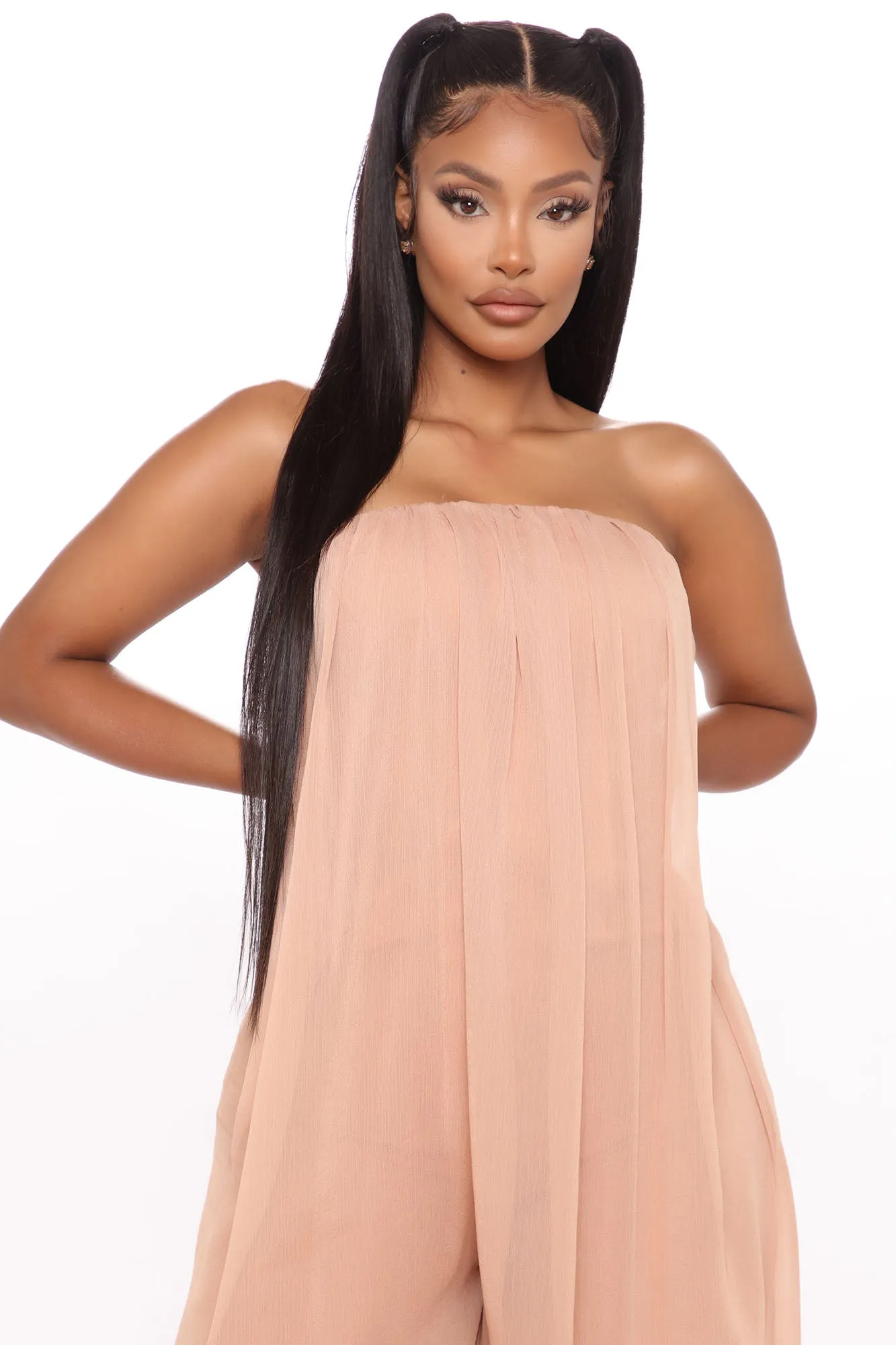 Always Dramatic Wide Leg Jumpsuit - Blush