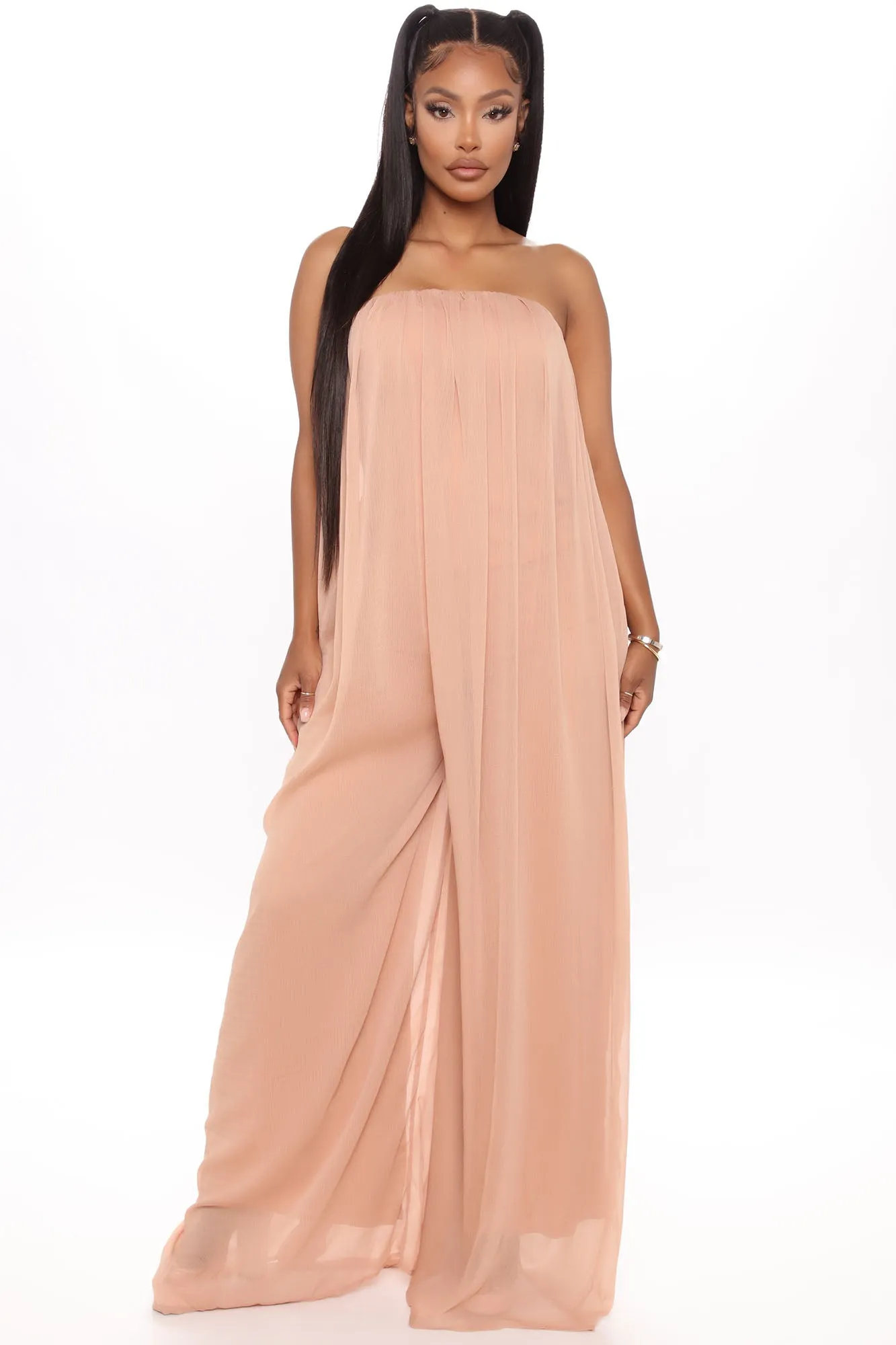 Always Dramatic Wide Leg Jumpsuit - Blush