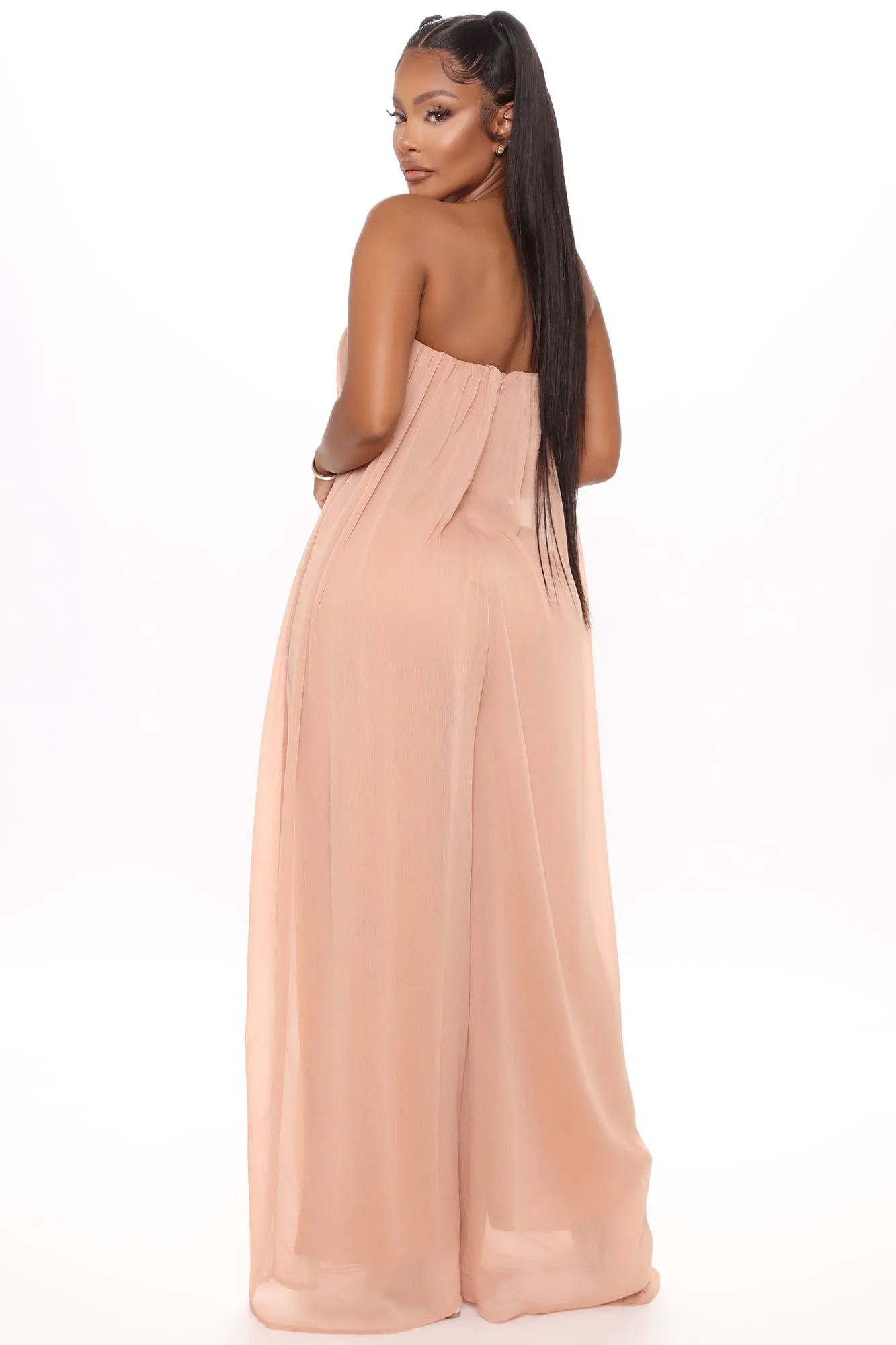 Always Dramatic Wide Leg Jumpsuit - Blush