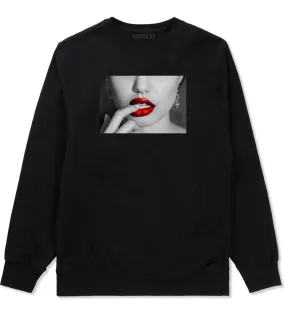 Angelina Red Lips Sexy Boys Kids Crewneck Sweatshirt