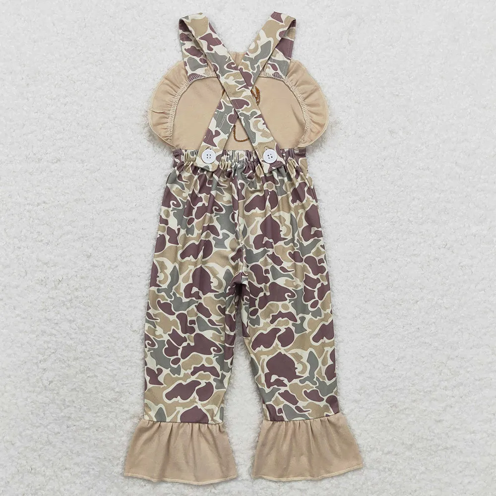 Baby Girls Rompers Jumpsuits Deer Ruffle Camo Pants Hunting Jumpsuits SR1914