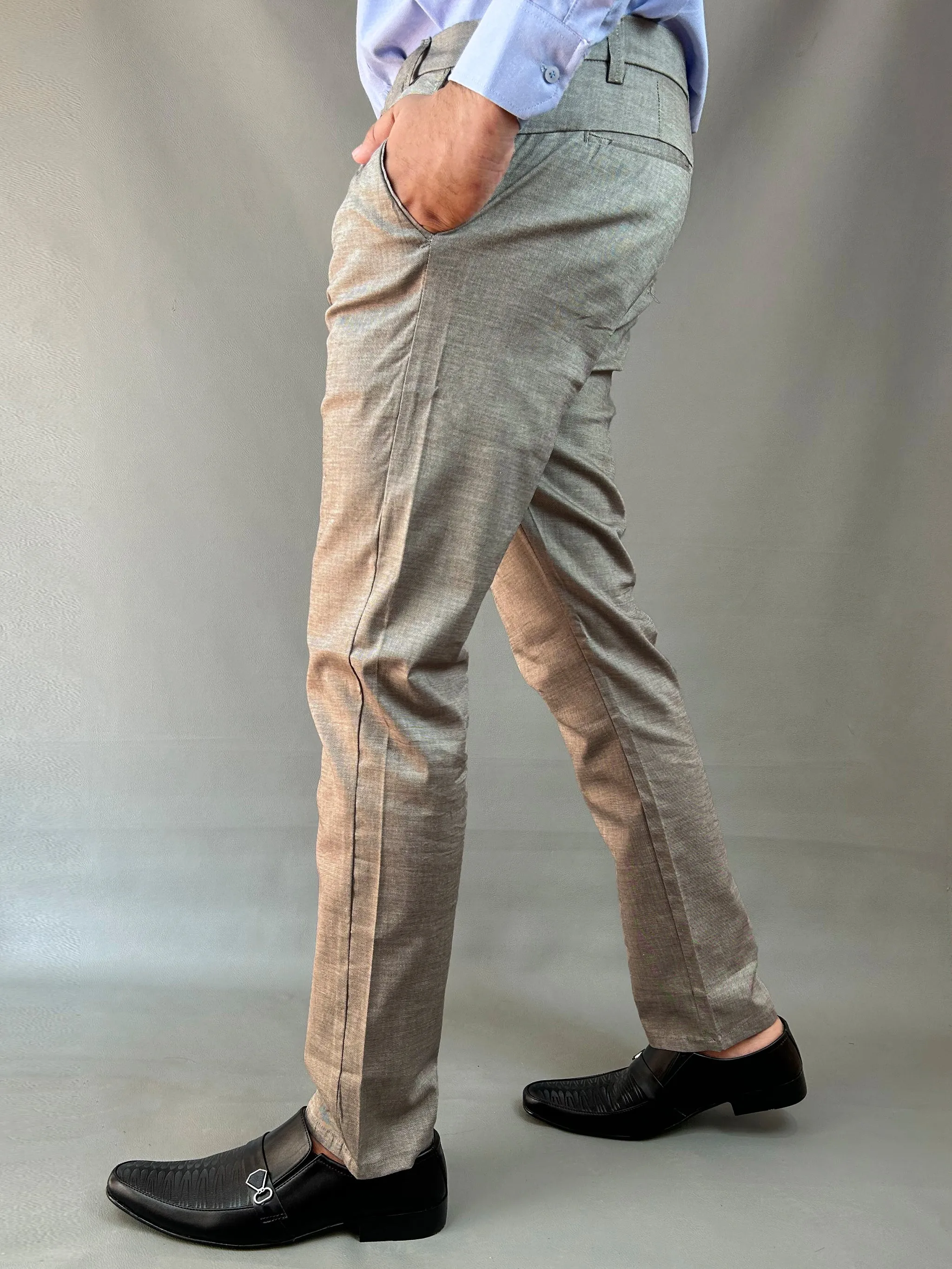 Beige Cotton Chino Pant For Men MCP09