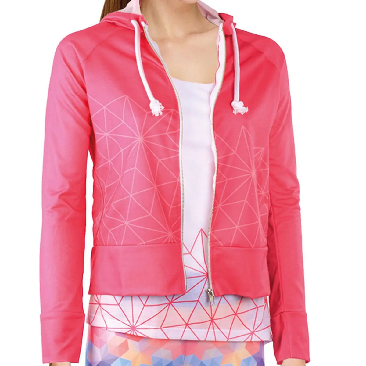 BiggYoga Aura Hoodies, Zipped, Pink, Yoga Collection, Long Sleeve,