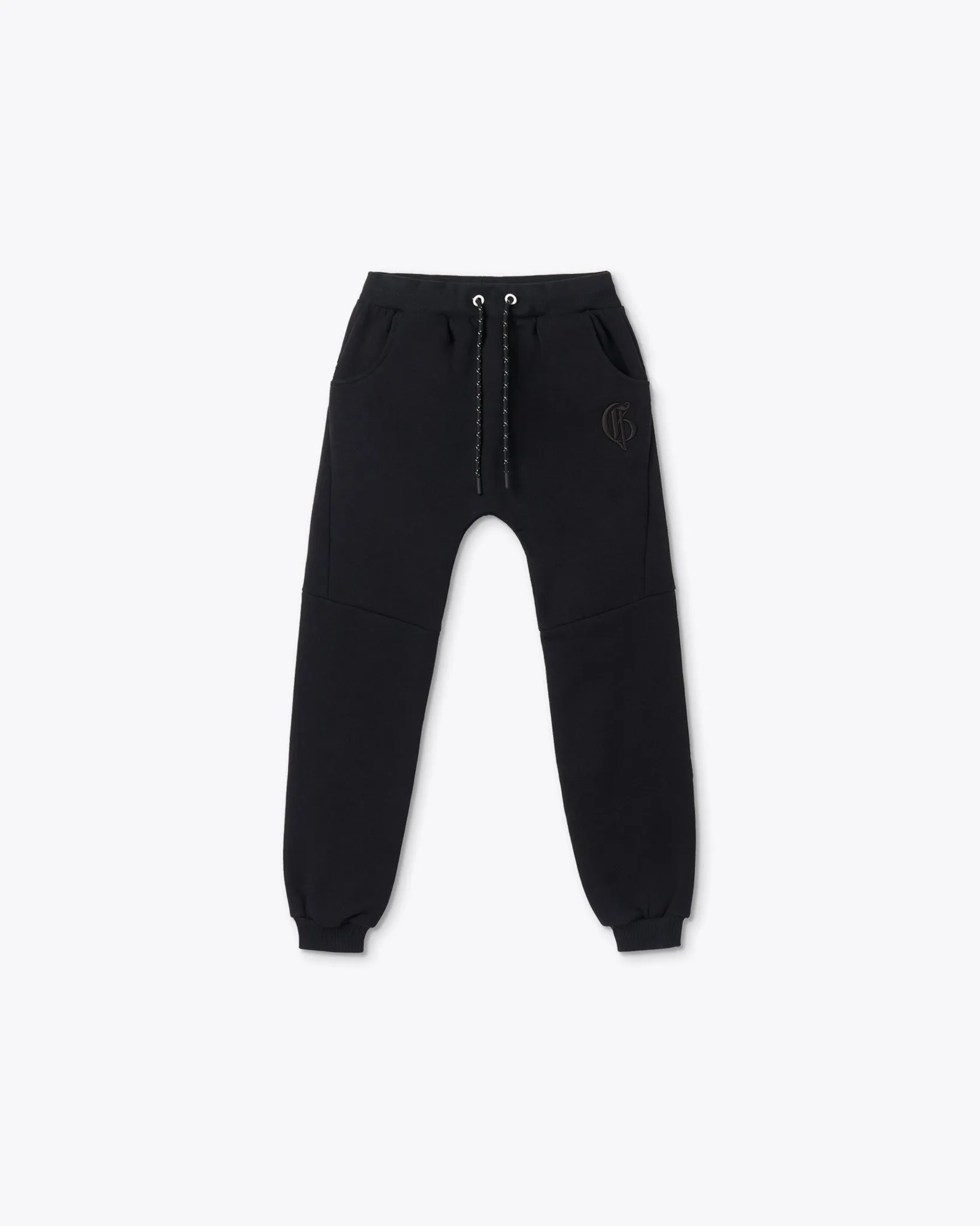 BLACK JOGGER PANTS WITH LOGO