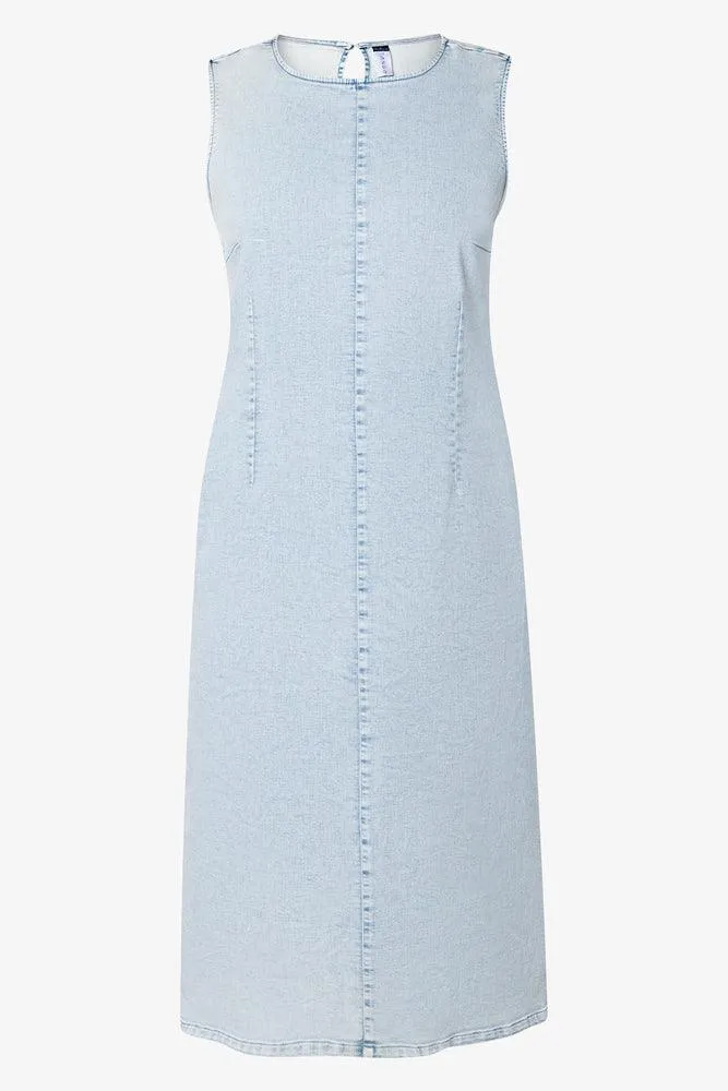 Bodycon Denim Dress Light Blue