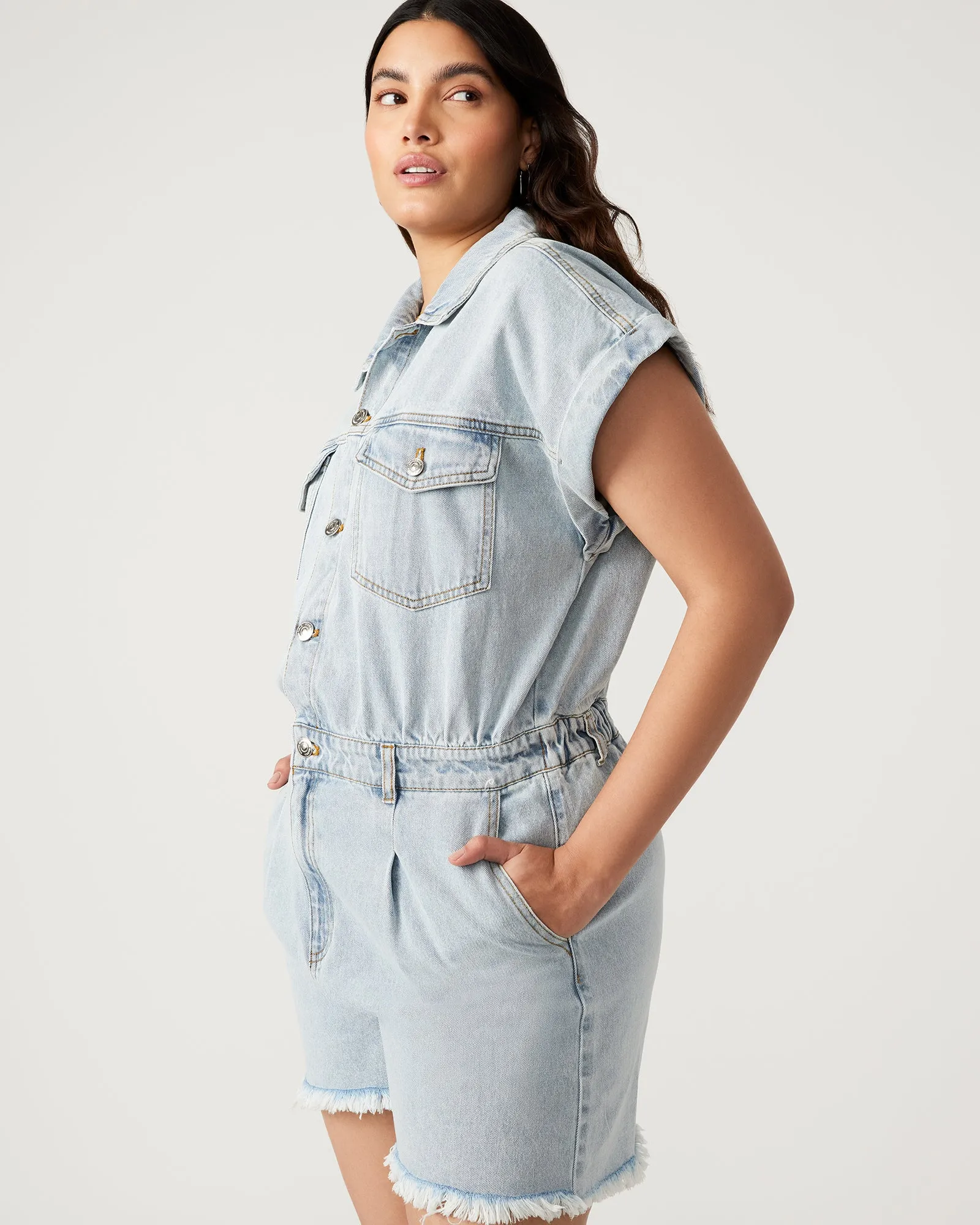 CALLIOPE DENIM ROMPER