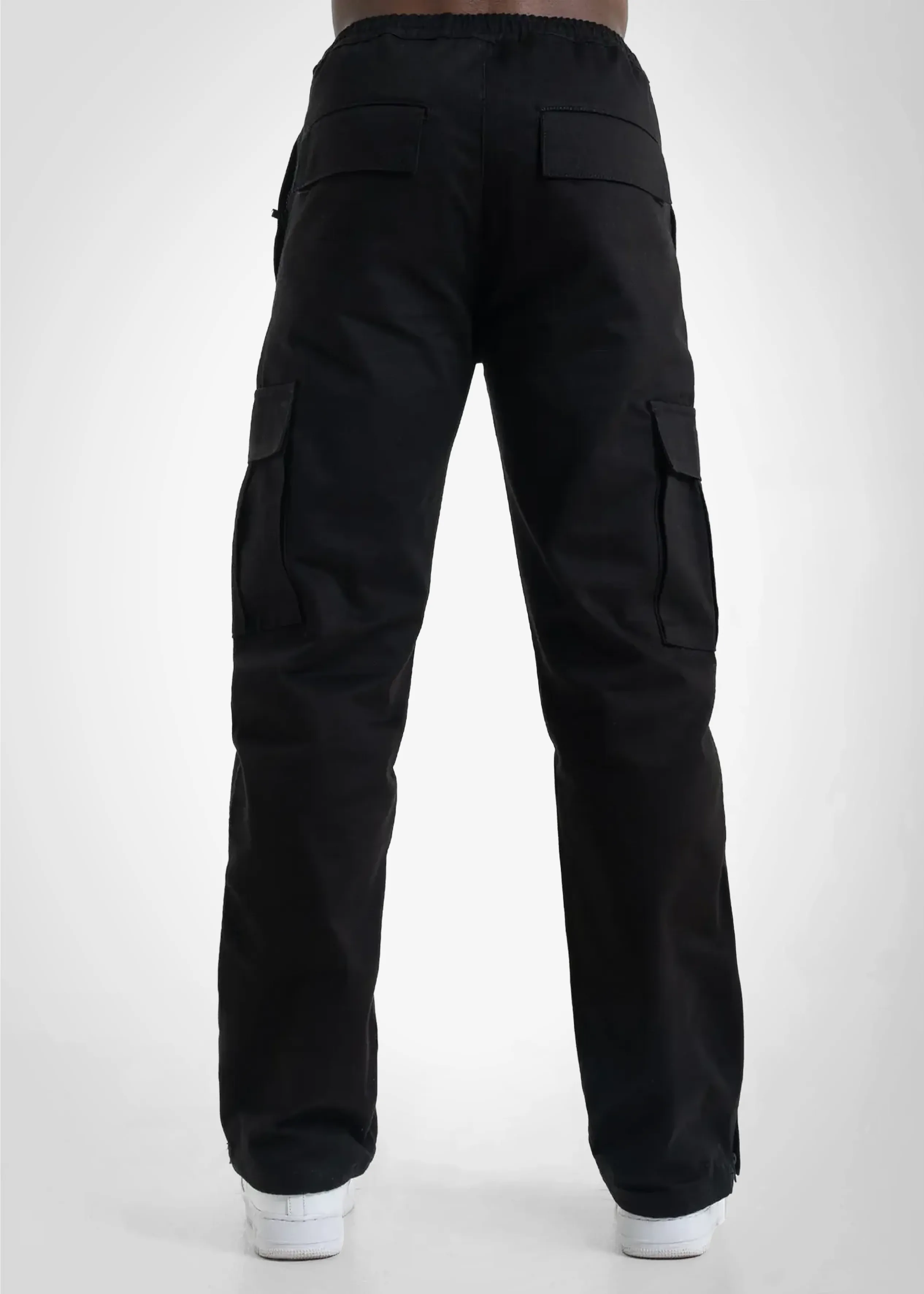 Cargo Pants Straight Leg - Black