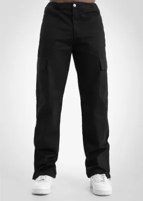 Cargo Pants Straight Leg - Black