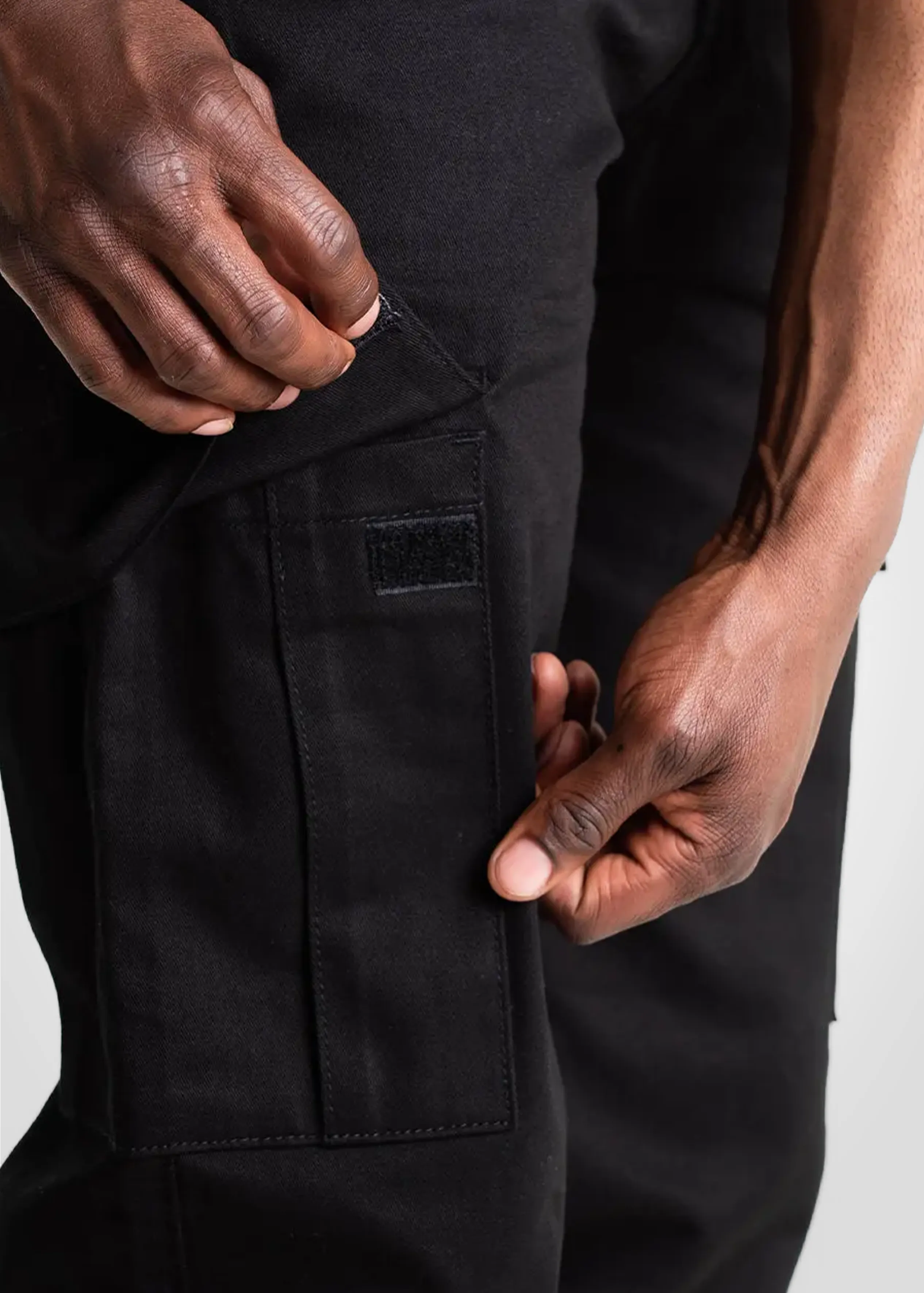 Cargo Pants Straight Leg - Black