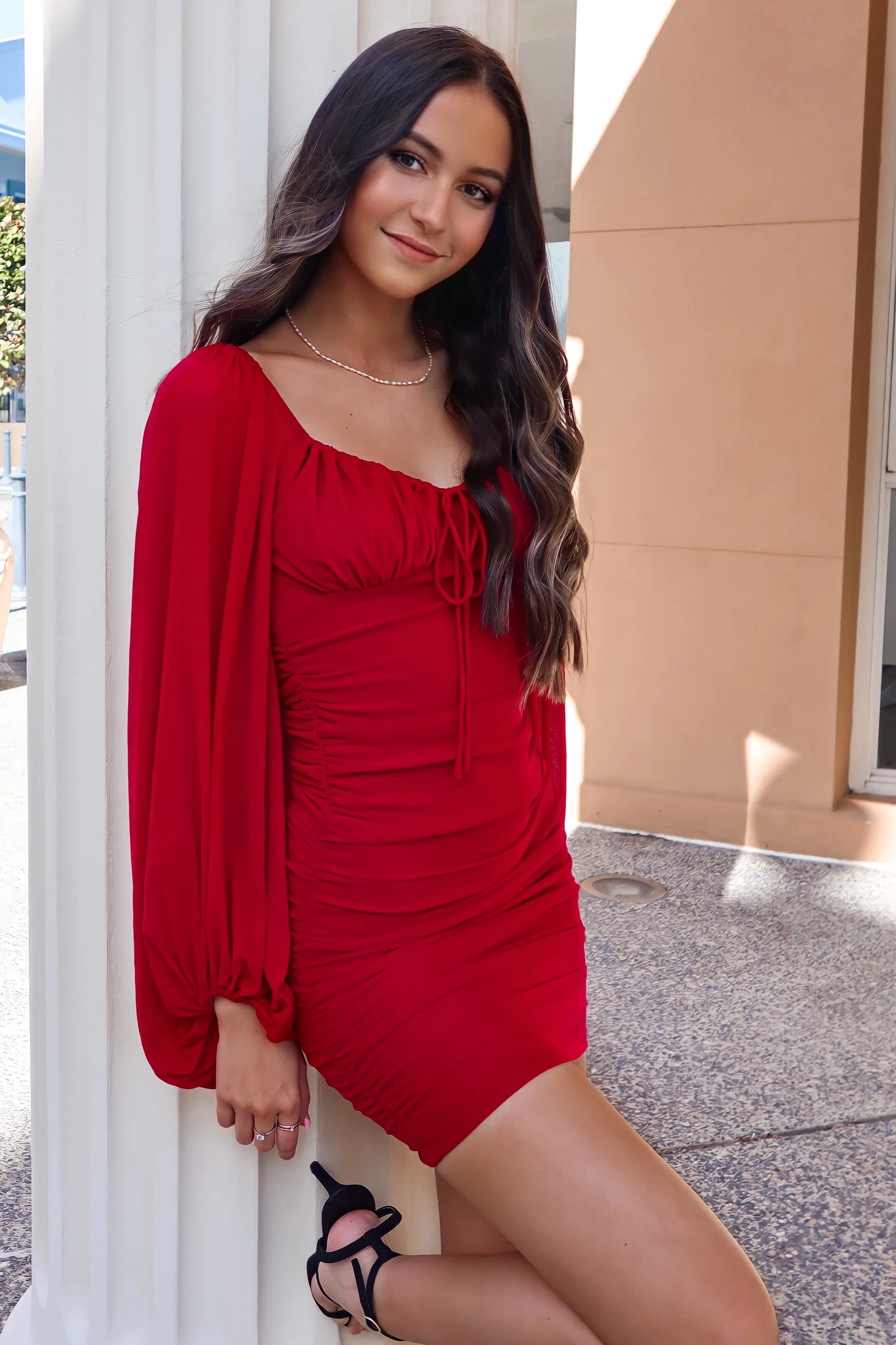 Cassia Dress - Red