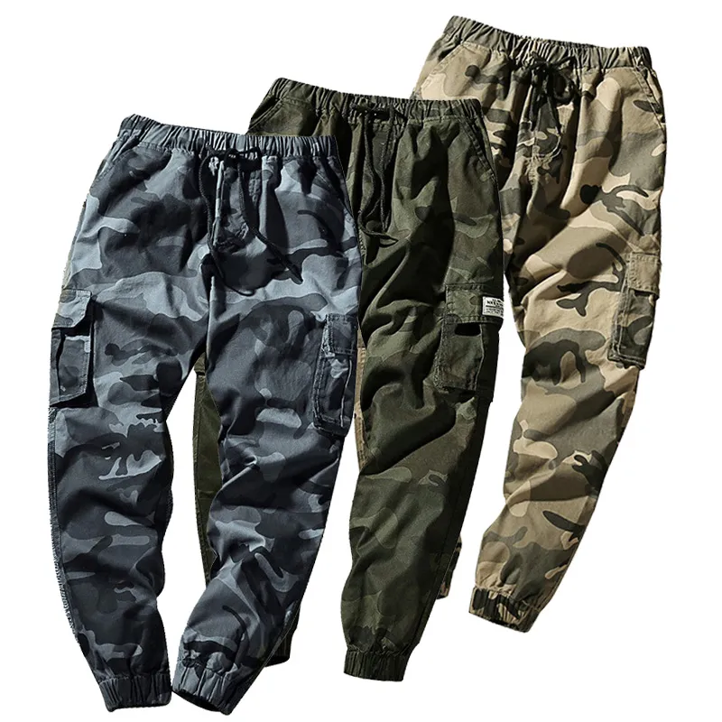 Casual Men's Camouflage Cargo Trousers With Pockets