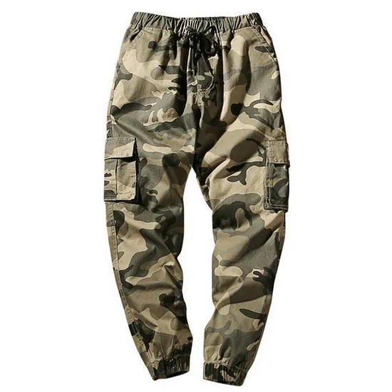 Casual Men's Camouflage Cargo Trousers With Pockets