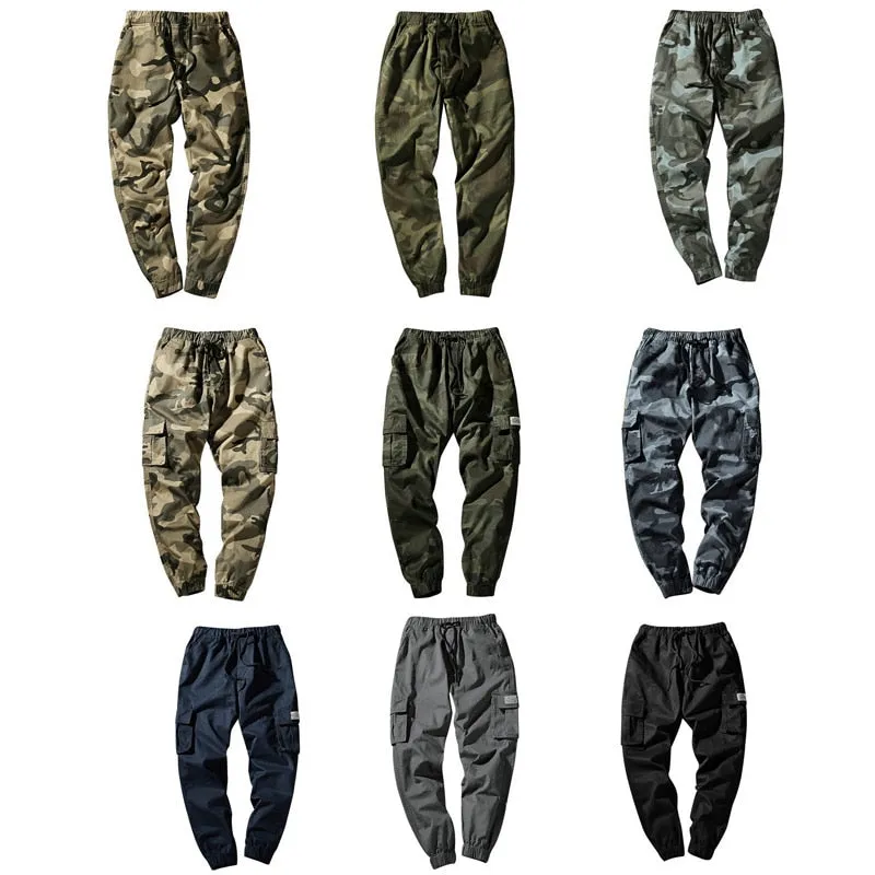 Casual Men's Camouflage Cargo Trousers With Pockets