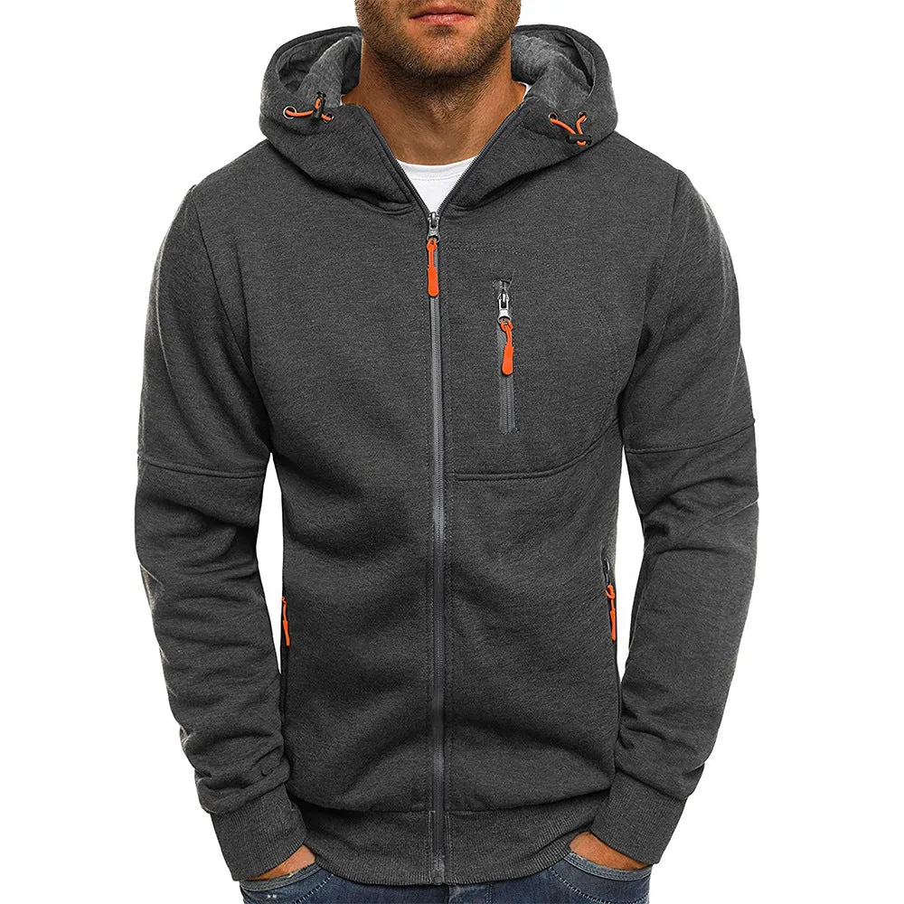 Casual Sports Design Spring And Autumn Winter Long-Sleeved Cardigan Hooded Men'S Hoodie