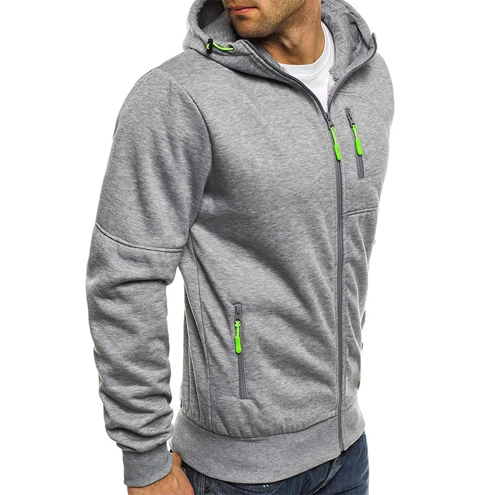 Casual Sports Design Spring And Autumn Winter Long-Sleeved Cardigan Hooded Men'S Hoodie