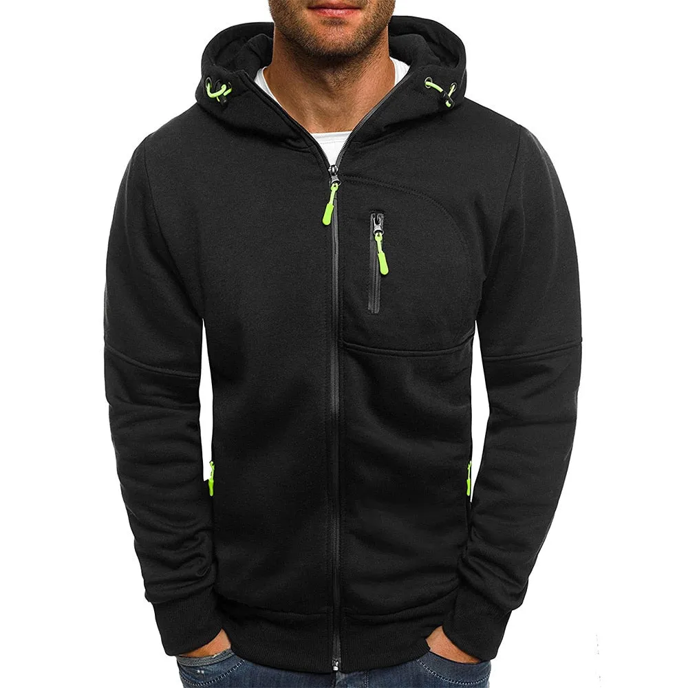 Casual Sports Design Spring And Autumn Winter Long-Sleeved Cardigan Hooded Men'S Hoodie