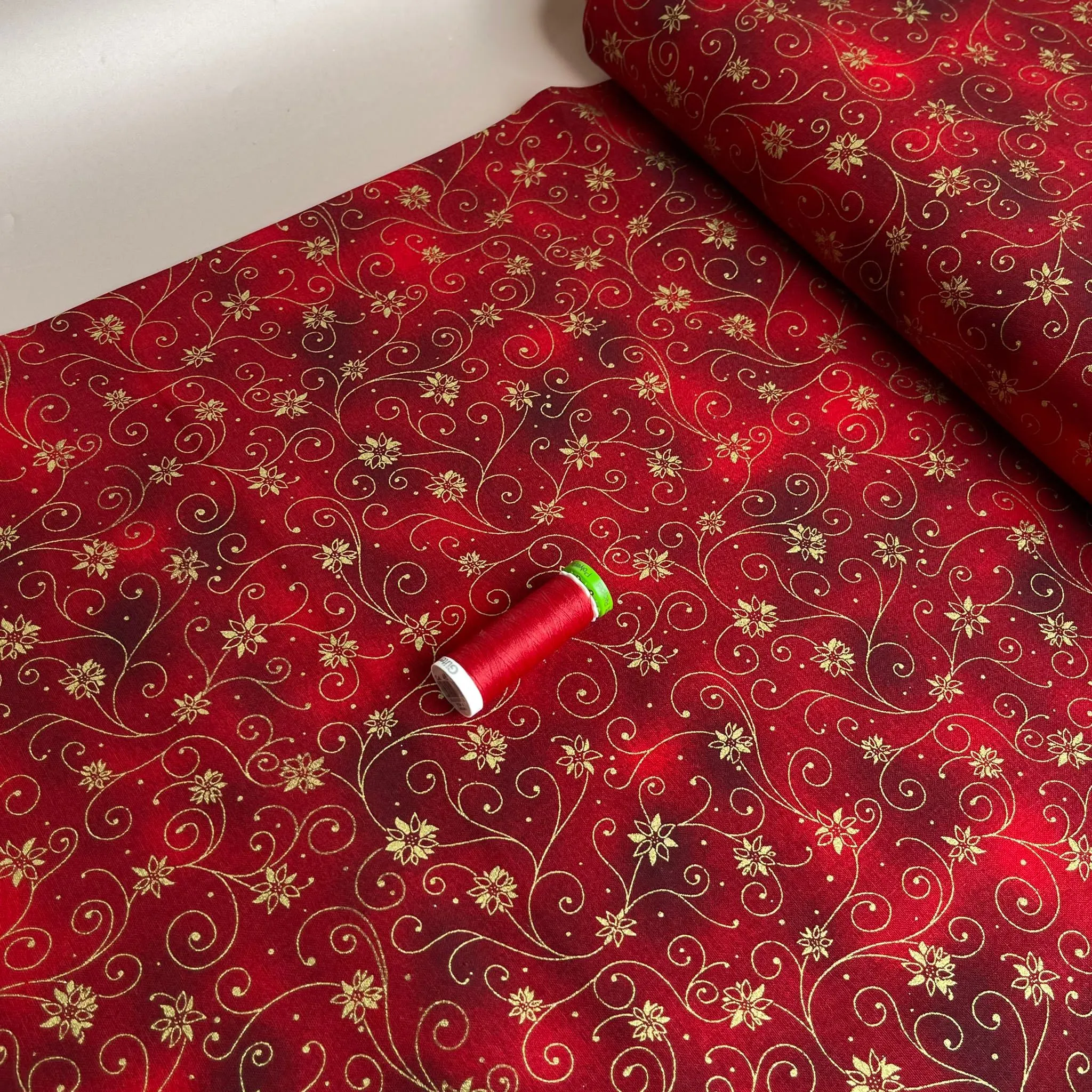 Christmas Ivy Cotton Poplin Fabric