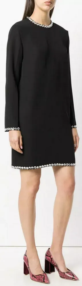 Crystal-Trim Shift Dress