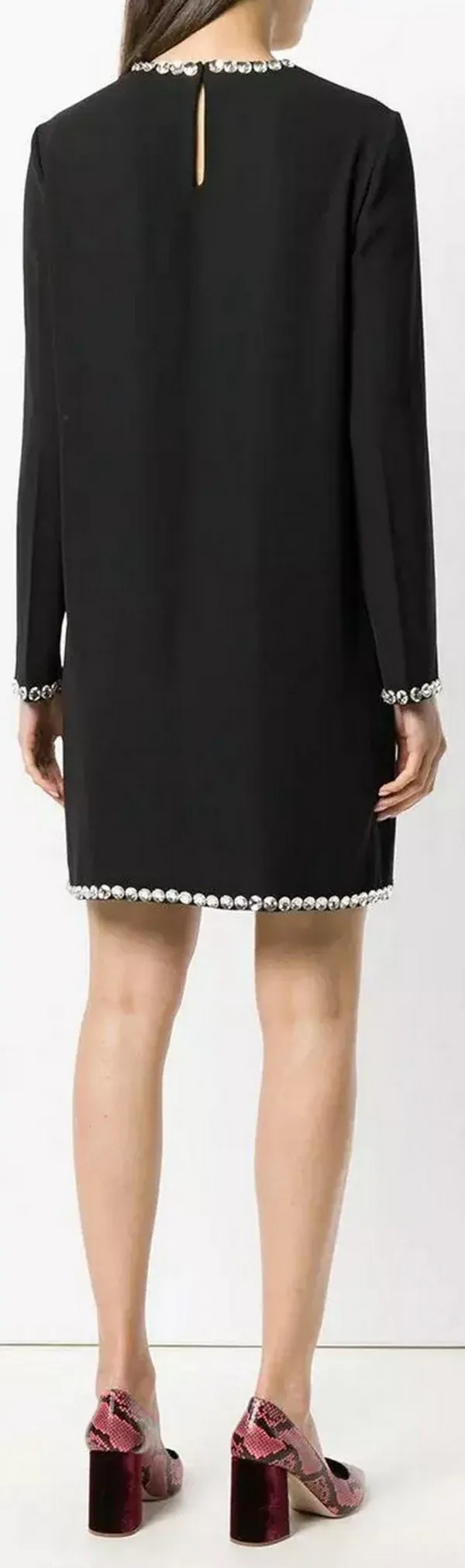 Crystal-Trim Shift Dress