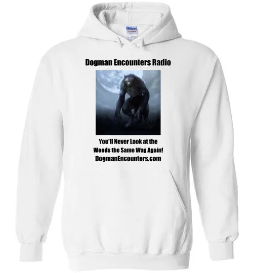 Dogman Encounters Nocturnal Collection Hooded Sweatshirt (black font)