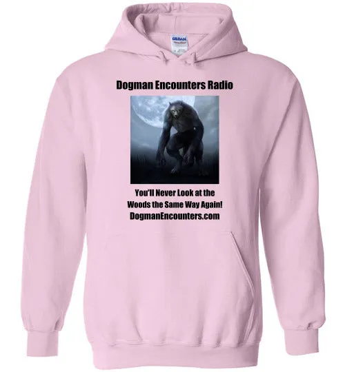 Dogman Encounters Nocturnal Collection Hooded Sweatshirt (black font)