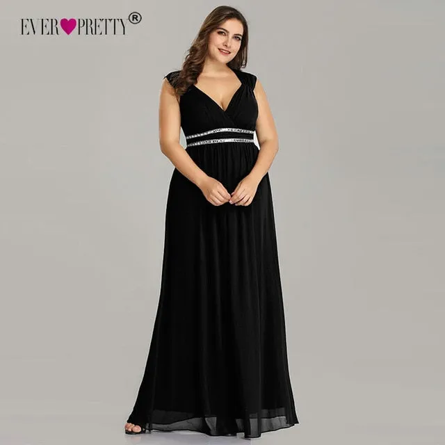 Elegant Plus Size Chiffon Formal Evening Dress