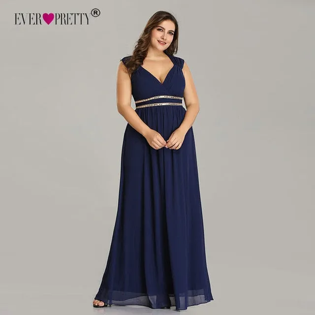 Elegant Plus Size Chiffon Formal Evening Dress