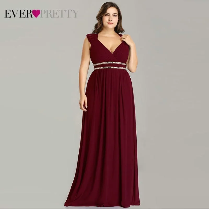 Elegant Plus Size Chiffon Formal Evening Dress