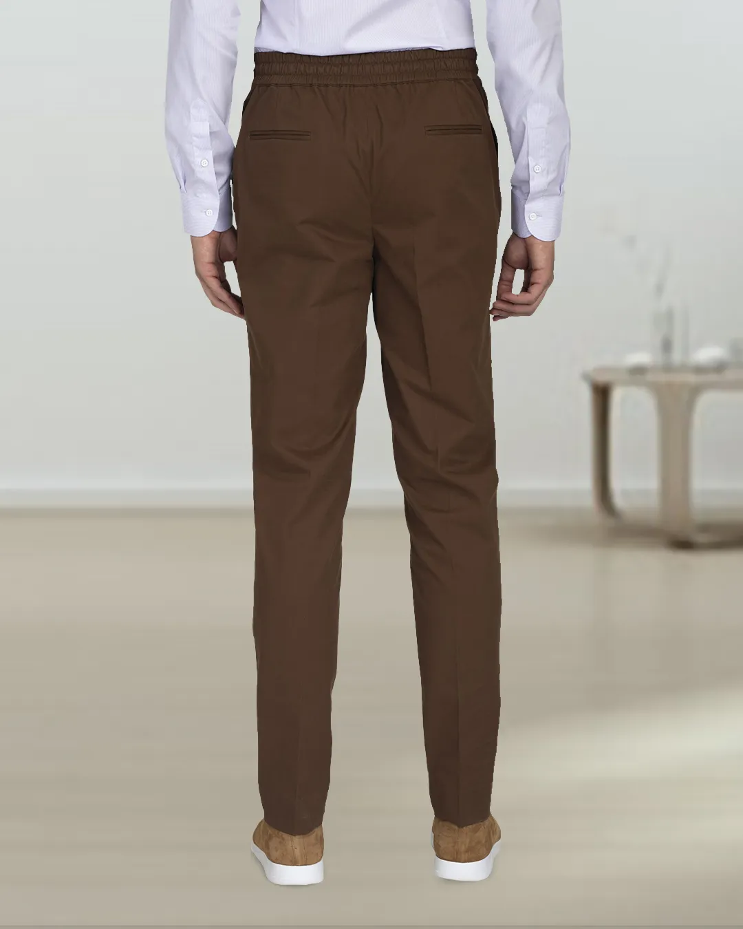 Genoa Coffee Brown Drawstring Pant