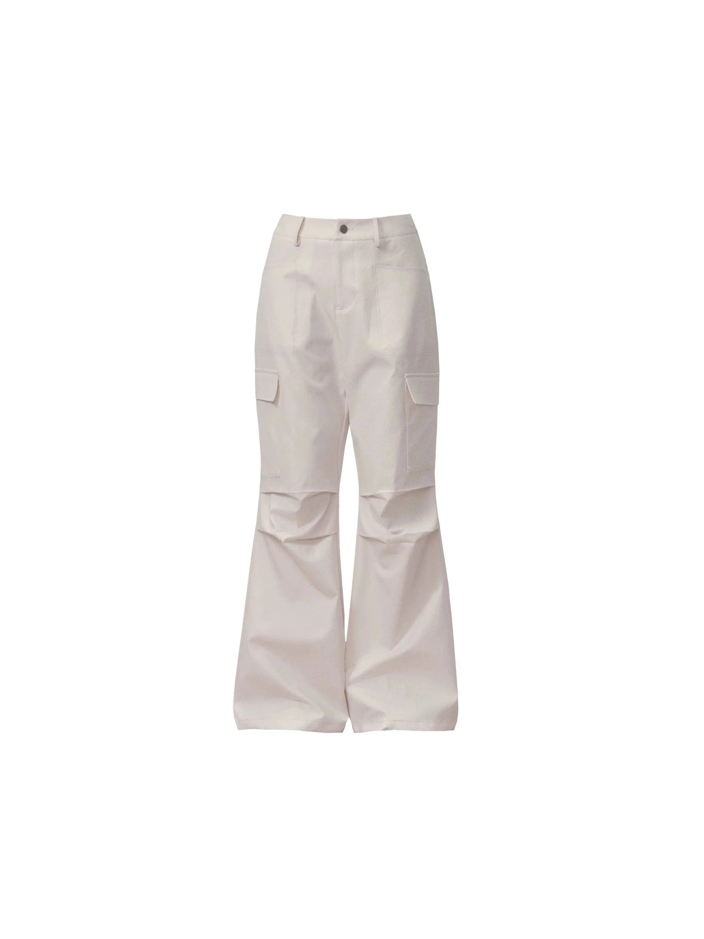 High-Waisted Flared Cargo Pants