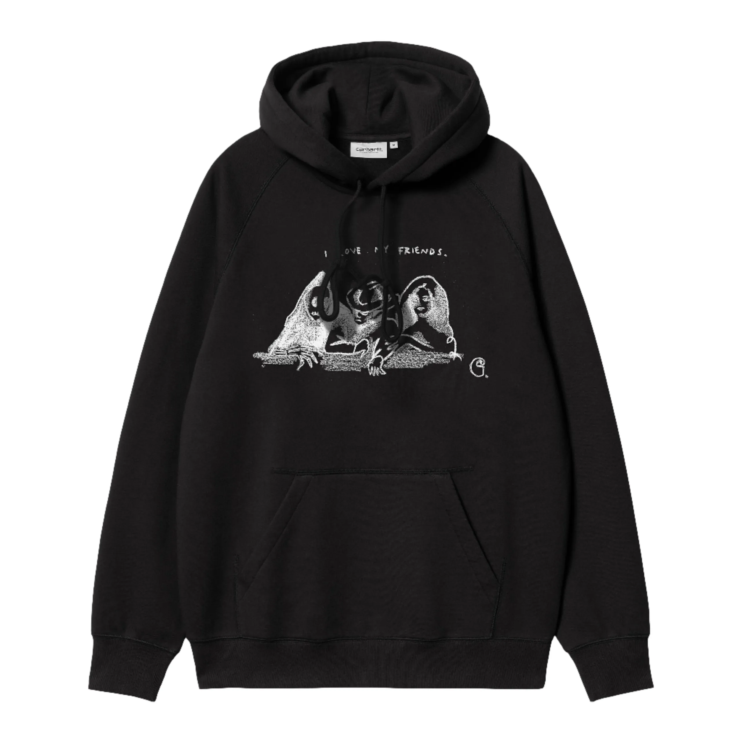 HOODED PEPE FRIENDS SWEAT / CARHARTT WIP / BLACK