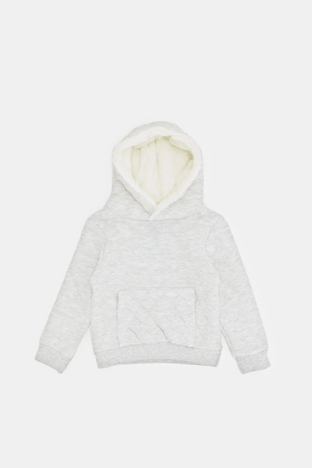 Infant Boys Grey Jacquard Sweatshirt