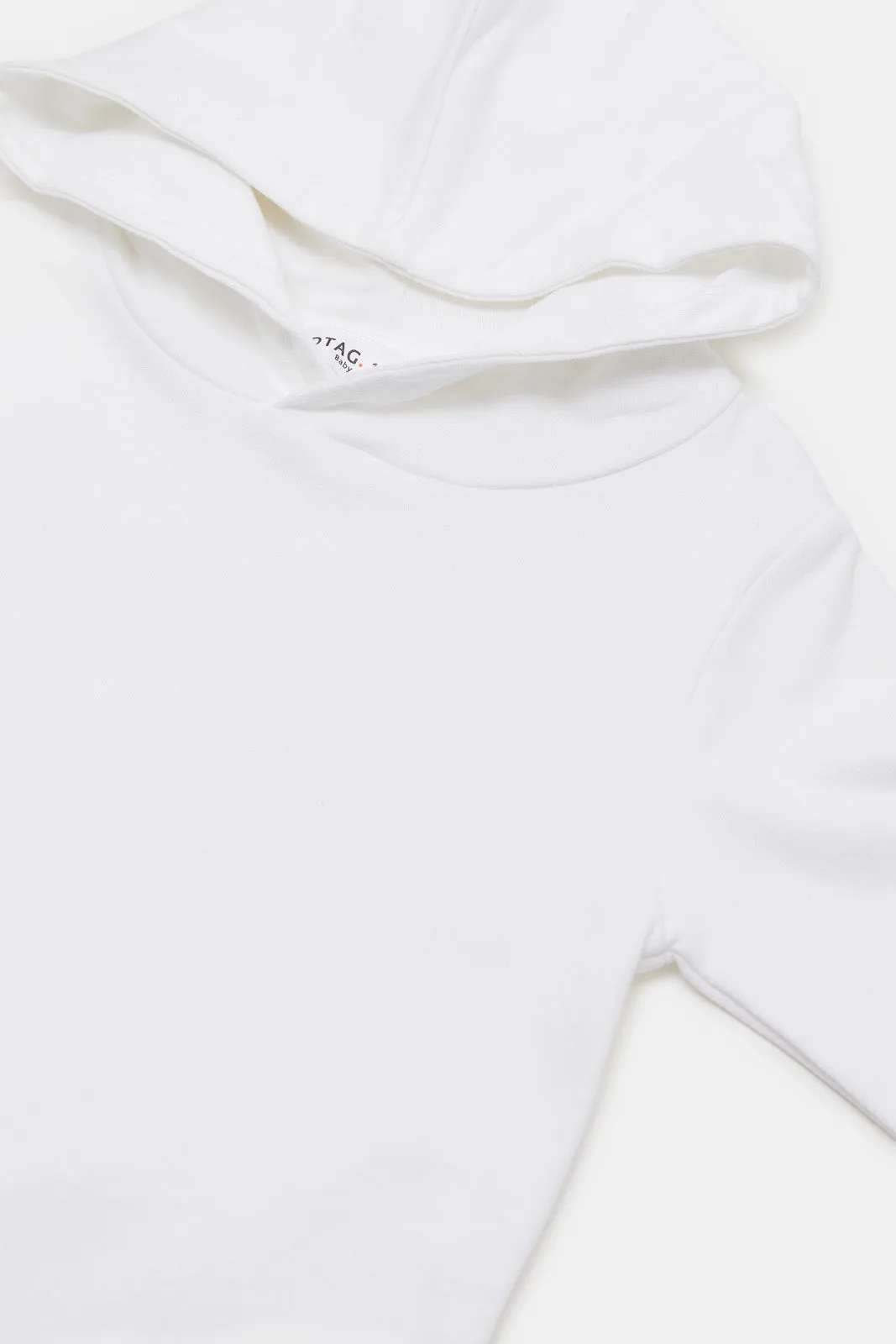 Infant Boys White Hoody Sweatshirts