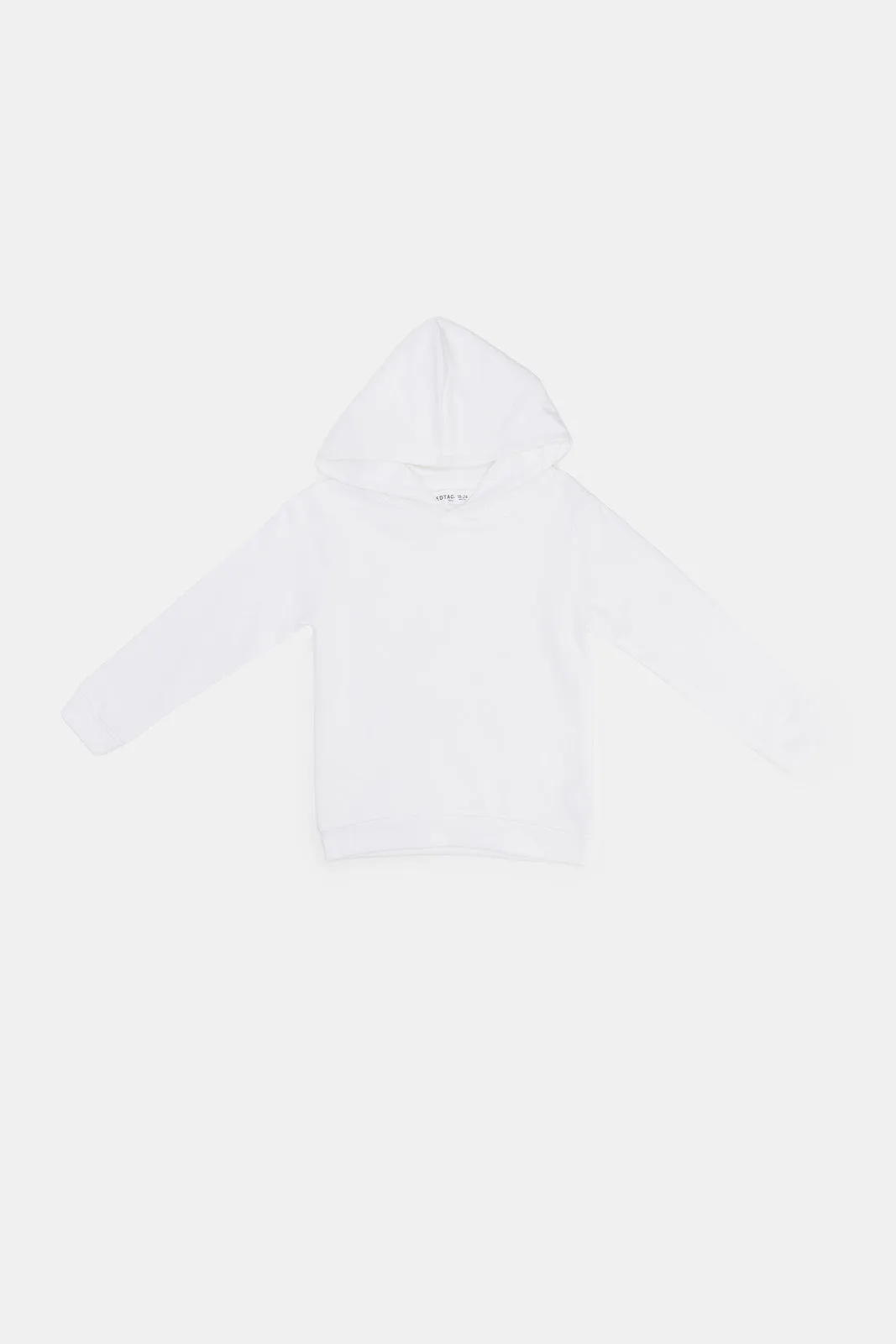 Infant Boys White Hoody Sweatshirts