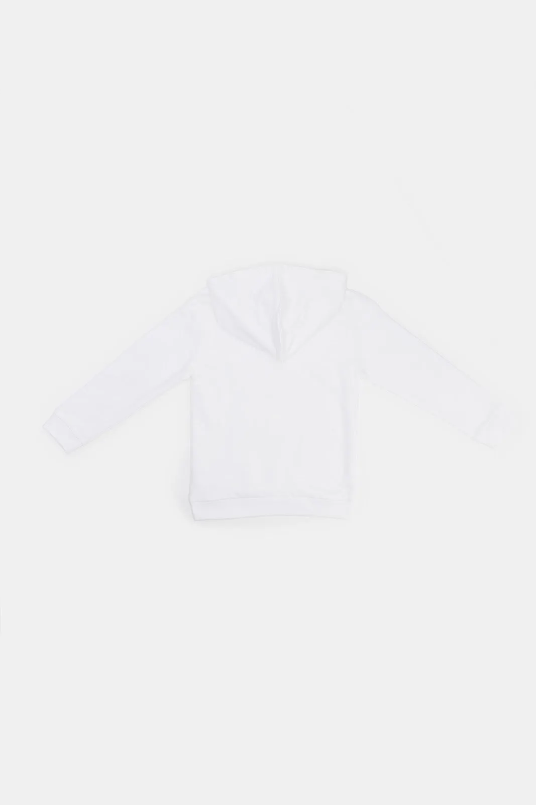 Infant Boys White Hoody Sweatshirts