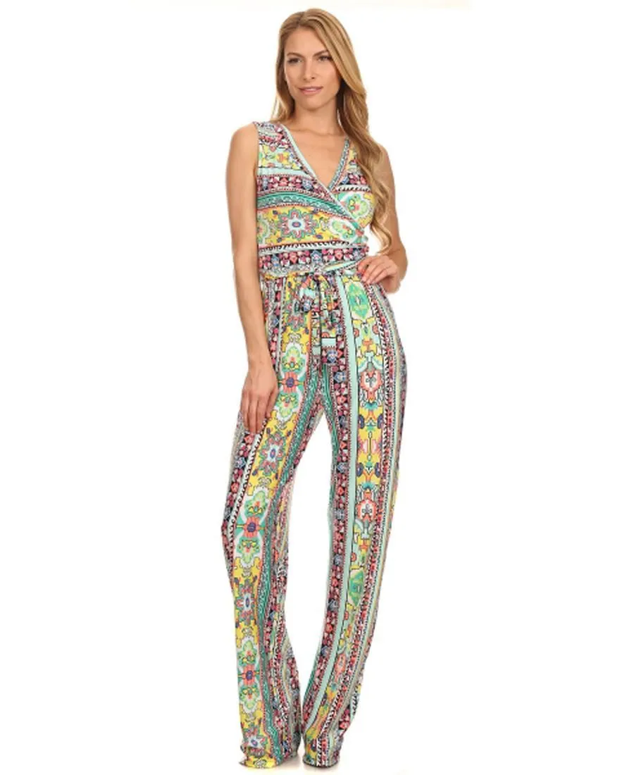 Jumpsuit Romper Aztec Tribal Mint