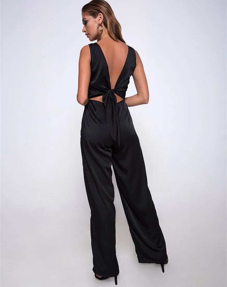 Kaios Cutout Jumpsuit in Black