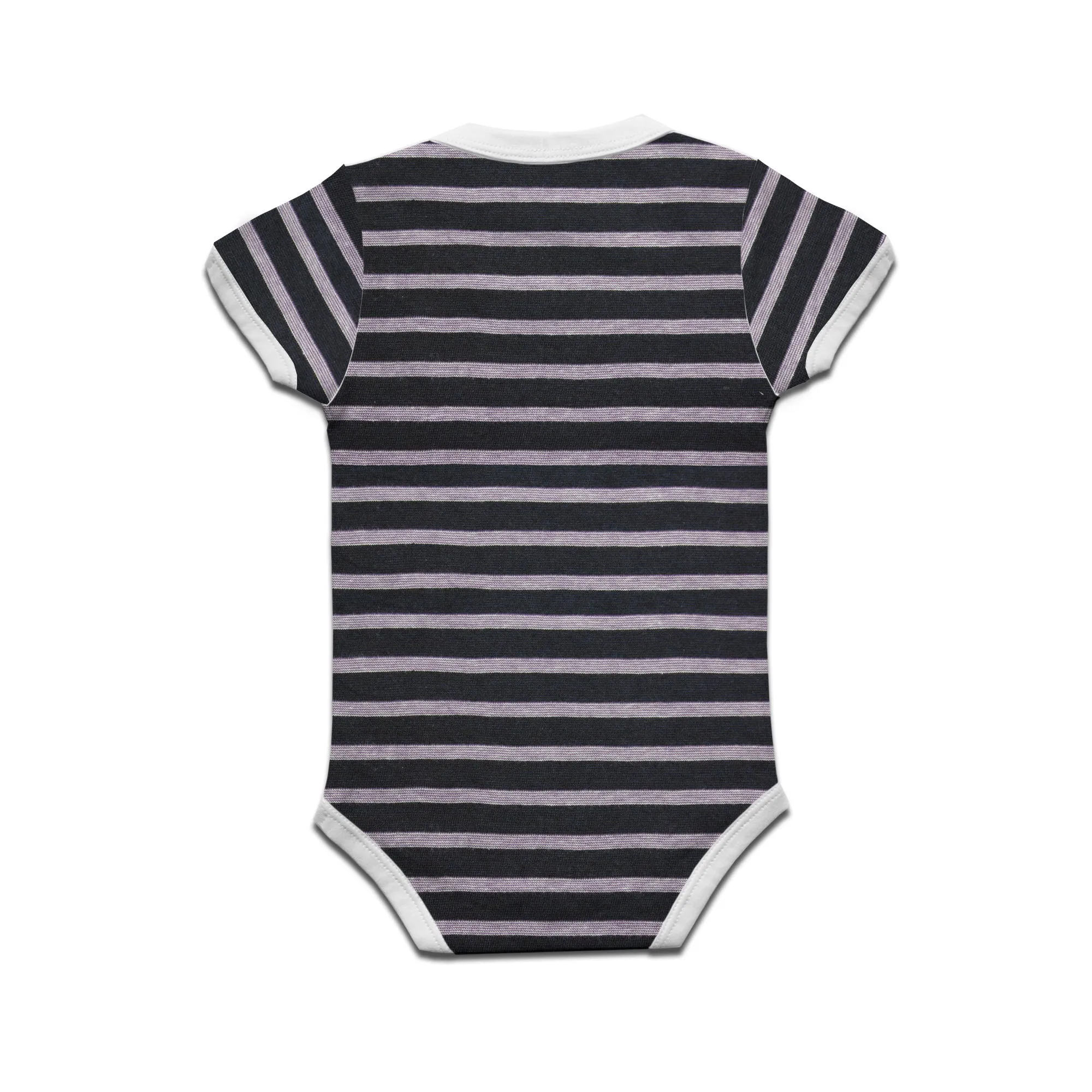 Kidswear By Ruse Face Two Printed Striped infant Romper For Baby