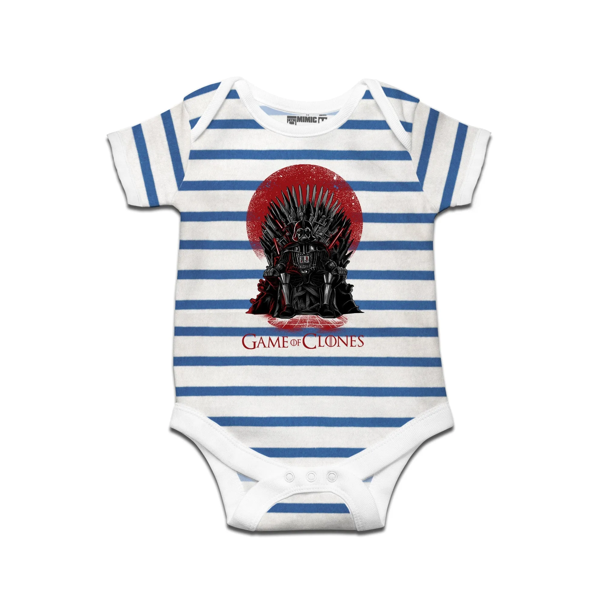 Kidswear By Ruse Game of Clones Printed Striped infant Romper For Baby