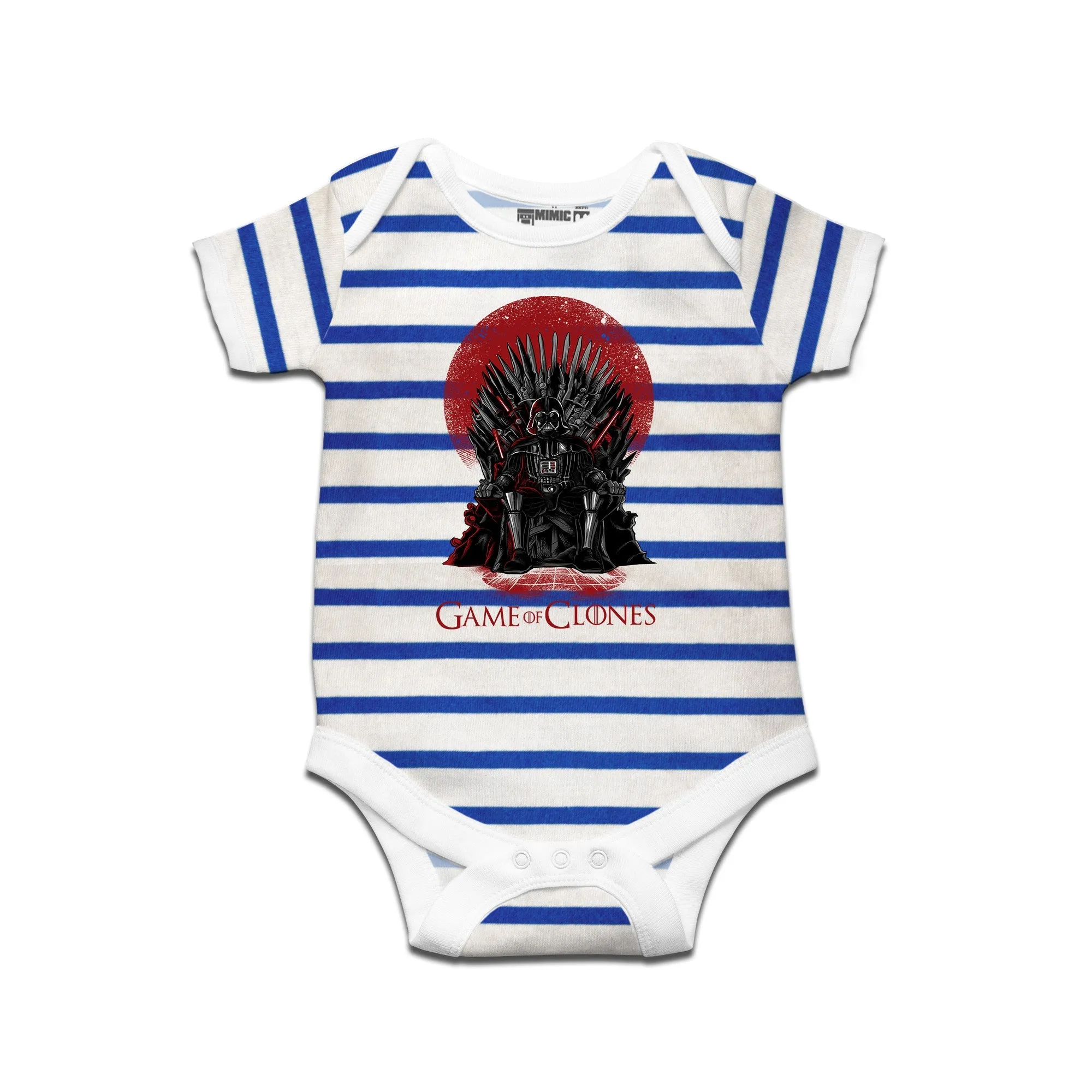 Kidswear By Ruse Game of Clones Printed Striped infant Romper For Baby