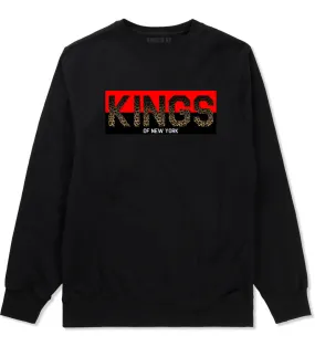 Kings Of NY Cheetah Print Logo Crewneck Sweatshirt