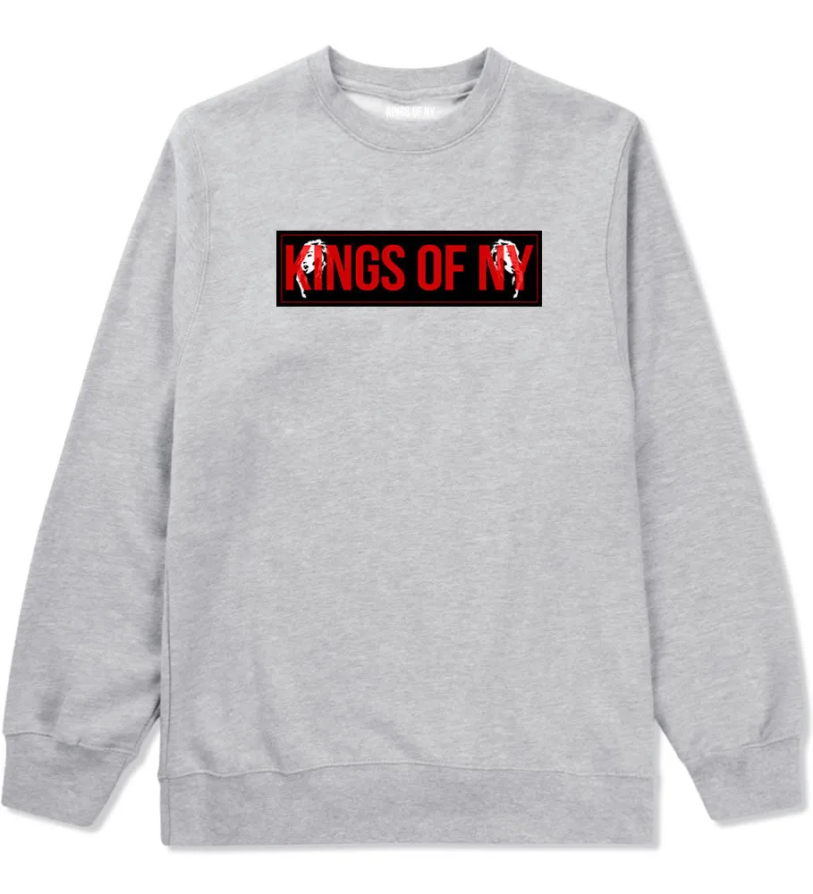 Kings of NY Red Girl Logo Boys Kids Crewneck Sweatshirt