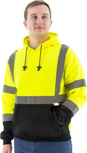 Majestic 75-5327 Hi-Vis Hooded Pullover Sweatshirt ANSI 3