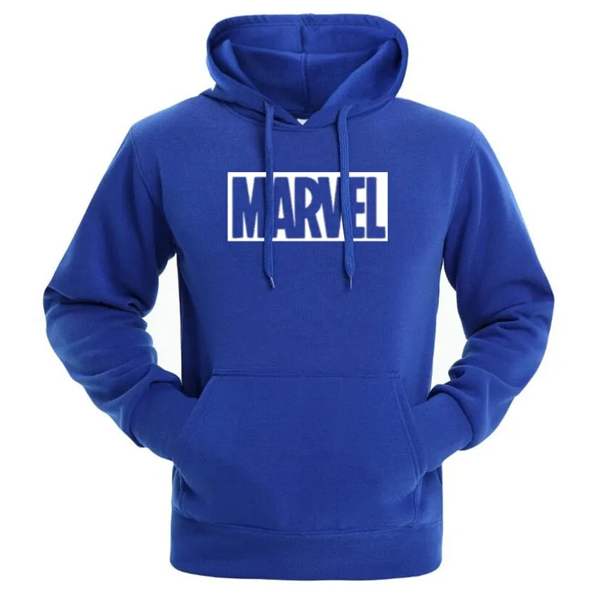 Men High Quality Marvel Letter Printing Hoodies