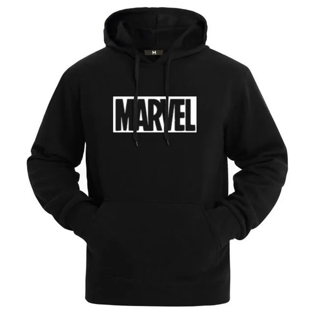 Men High Quality Marvel Letter Printing Hoodies