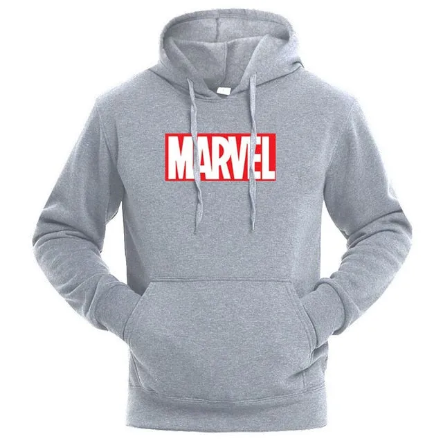 Men High Quality Marvel Letter Printing Hoodies