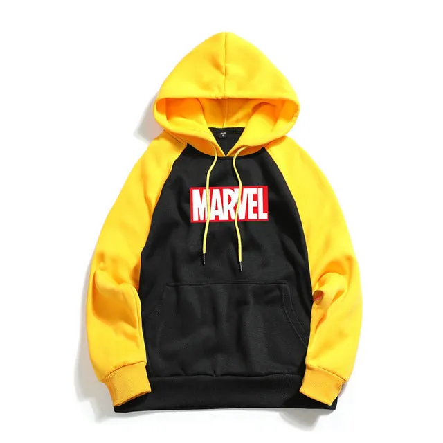 Men High Quality Marvel Letter Printing Hoodies