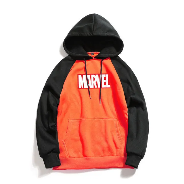 Men High Quality Marvel Letter Printing Hoodies