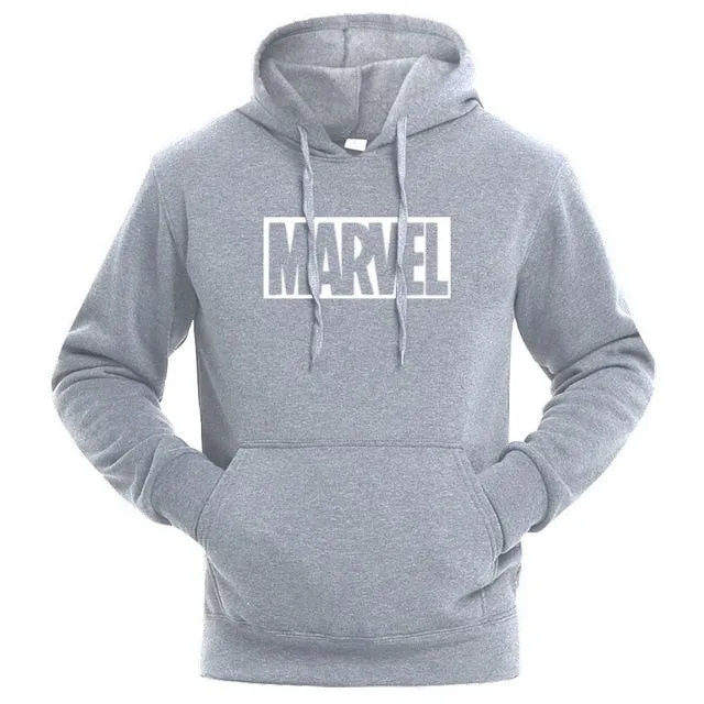 Men High Quality Marvel Letter Printing Hoodies